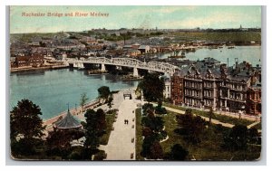 Rochester Bridge and River Medway United Kingdom DB Postcard U25