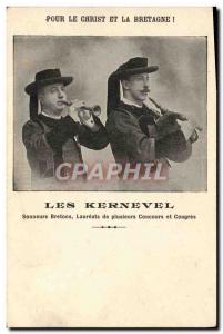 Old Postcard Folklore For Christ and the UK The Pipers Kernevel Breton Winner...