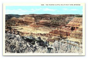 The Painted Cliffs Hell's Half Acre Wyoming Postcard