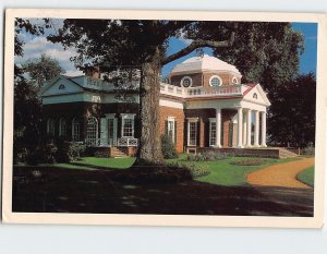 Postcard West Front, Monticello, Charlottesville, Virginia