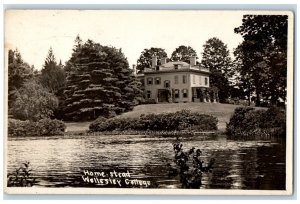 1932 Home stead Wellesley College Massachusetts MA RPPC Photo Posted Postcard 