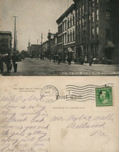 WILLIAMSPORT PA WEST THIRD STREET 1912 ANTIQUE POSTCARD