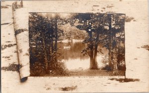 Artists Delight, Canoe on Highland Lake, Winsted CT c1907 Vintage Postcard M75