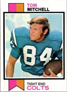 1973 Topps Football Card Tom Mitchel Baltimore Colts sk2439