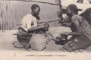 Africa Zambesi Zambezi La salutation indigene l'mouvement