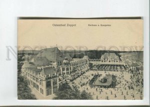 472923 Poland resort Sopot Zoppot beach Kurhaus Vintage postcard