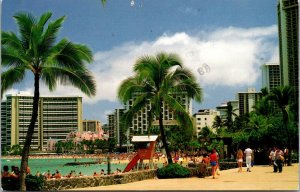 Famous Waikiki Beach Sheraton Hyatt Regency Waikiki Hotel Honolulu 1980s PC