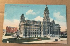 VINTAGE .01 POSTCARD UNUSED - COURT HOUSE, INDIANAPOLIS, IND.