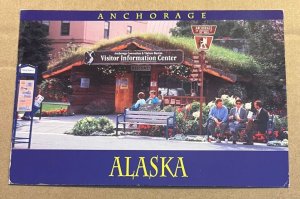 1993 USED POSTCARD -  VISITOR CENTER, ANCHORAGE, ALASKA