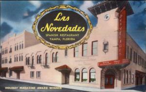 Tampa FL Las Novedades Spanish Restaurant Postcard