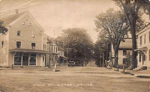 Bethel ME Main Street Business District Storefront Old Cars RPPC