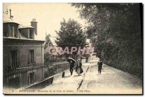Postcard Old Honfleur descent from Cote de Grace