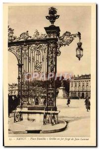 Old Postcard Nancy Place Stanislas Grids In Iron Forge De Jean Lamour