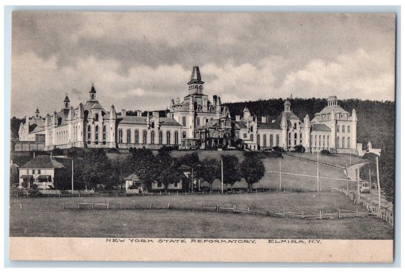 Panoramic View Of New York State Reformatory Building Elmira NY Vintage Postcard