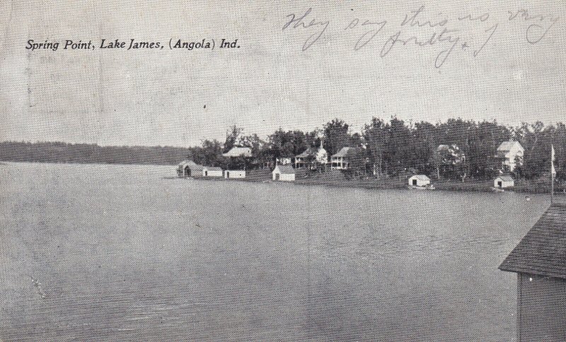 ANGOLA, Indiana, PU-1908; Spring Point, Lake James