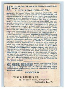 1880s-90s Little Red Riding Hood Dr. Jayne's Expectorant Quack Medicine P52 