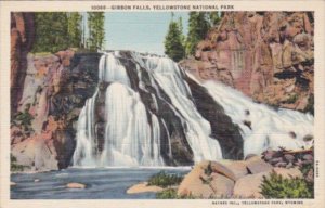 Gibbon Falls Yellowstone National Park Curteich