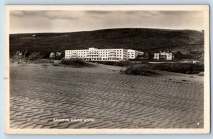 Saunton Devon England Postcard Saunton Sands Hotel c1940's Vintage RPPC Photo