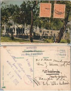 BOGOTA AFRICA 1912 ANTIQUE POSTCARD w/ STAMPS