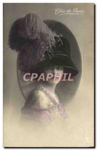 Postcard Old Fashion Female Hairstyle Headdress Hat