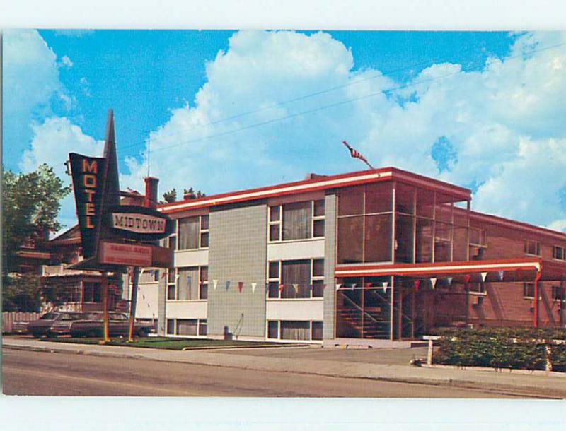 Unused Pre-1980 MIDTOWN MOTEL Moose Jaw Saskatchewan SK o0381