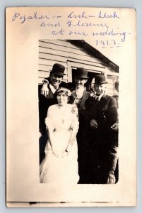 RPPC  1913  Wedding Fun Photo    Postcard