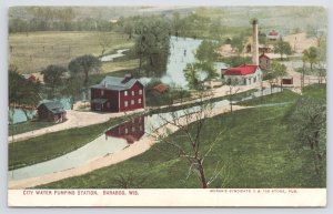 State View~City Water Pumping Station Baraboo Wisconsin~Vintage Postcard