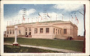 Jamestown Virginia VA Exposition 1907 US Government Bldg Vintage Postcard