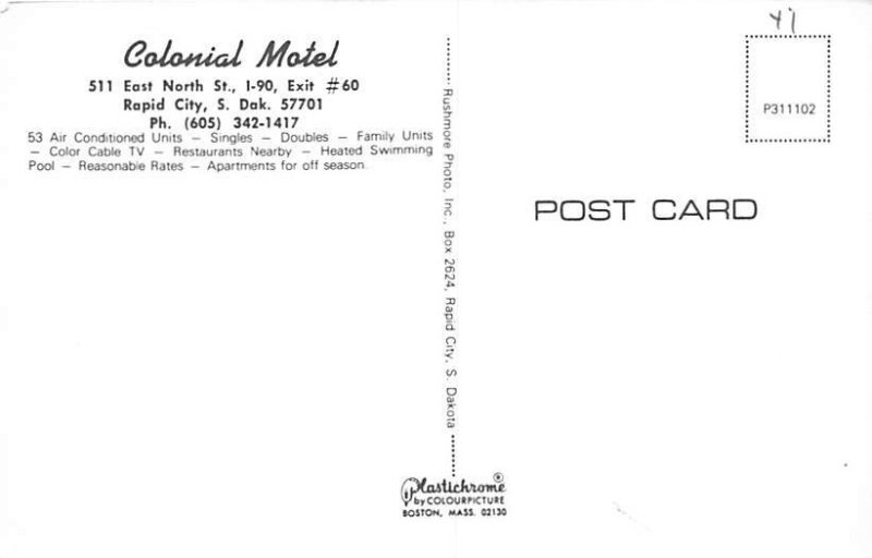 Colonial motel Rapid City SD