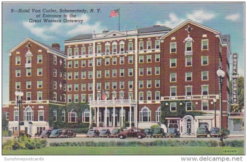 New York Schenectady Hotel Van Curler Curteich