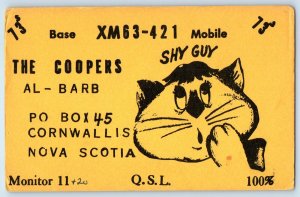 1940 Cornwallis Nova Scotia Canada Vintage Postcard The Coopers Shy Guy Al-Barb