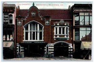 1910 The Gargoyle Restaurant Building Milwaukee Wisconsin WI Antique Postcard
