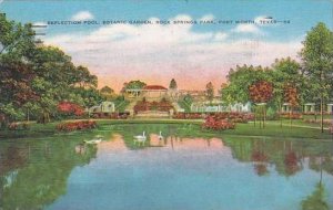 Texas Fort Worth Reflection Pool Botanic Garden Rock Springs Park 1947
