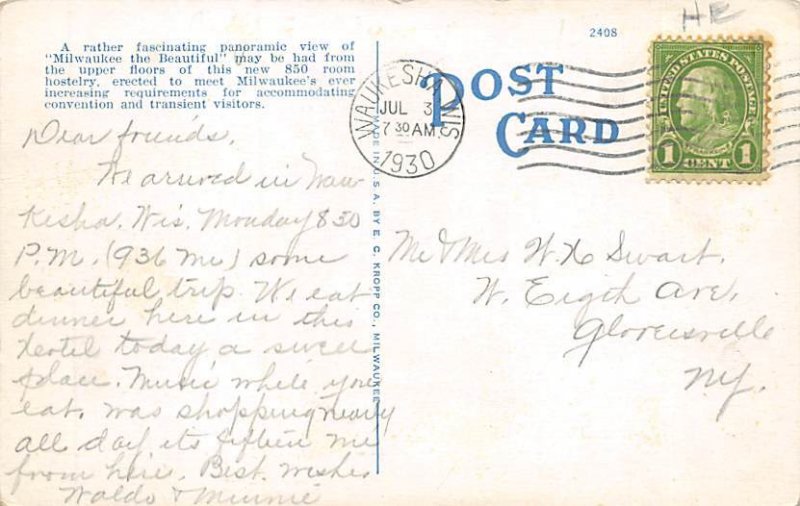 Hotel Schroeder Facinating Panormic View  - Milwaukee, Wisconsin WI