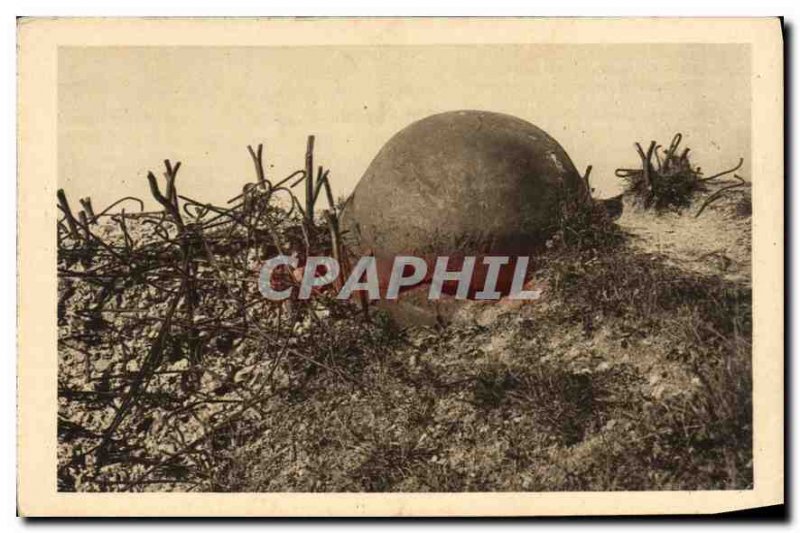 Old Postcard Fort Douaumont machine gun Toureille destroyed by the bombing Army