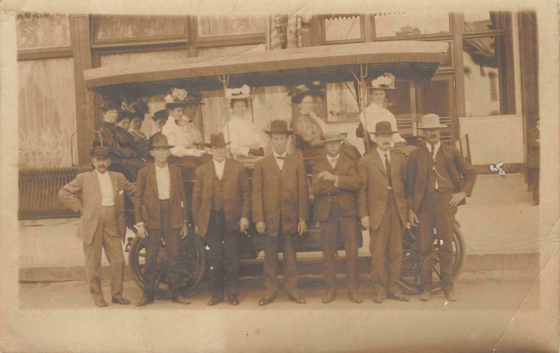 RPPC Denver Omnibus & Cab Co. Touring Automobiles c1910s Vintage Photo Postcard