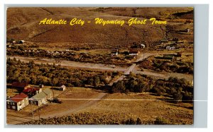 Atlantic City Wyoming Ghost Town Vintage Standard Aerial View Postcard