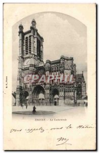 Troyes Old Postcard The cathedral