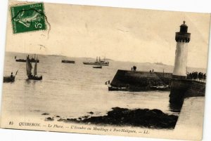CPA QUIBERON - La Phare - L'Escadre au Mouillage a Port-Haliguen (209717)
