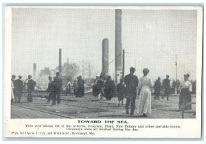 1907 Toward The Sea View Shows Left Of Alberta Emerson Portland Maine Postcard