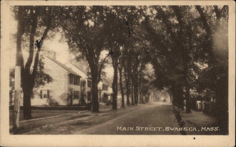 Swansea Massachusetts MA Main St. c1900s-10s Postcard