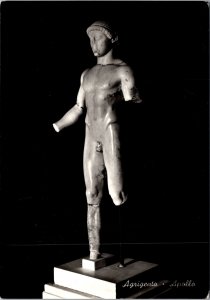 Postcard Italy Agrigento Apollo statute Hotel Villa Belvedere