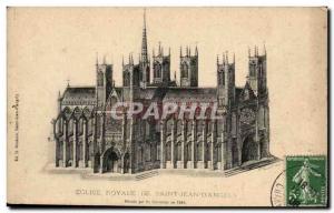 Postcard Old Royal Church of St. Jean d & # 39Angely destroyed by the Calvini...