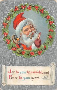 J24/ Santa Claus Christmas Postcard c1910 Candy Toys 142