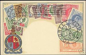 United Kingdom, STAMP Postcard, Coat of Arms (1910s)