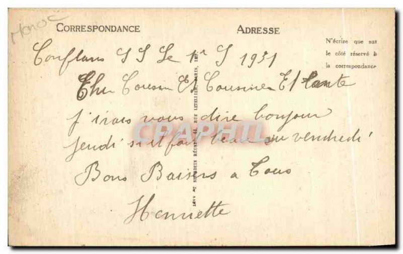 Old Postcard Morocco Meknes Medina Panorama Hotel Del Given Iransatlantique-LL