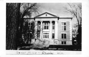 Douglas Wyoming Court House Real Photo Antique Postcard K33620