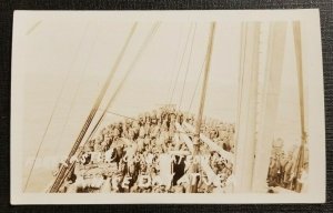 Vintage RPPC Photo Postcard US Navy USS Matsonia