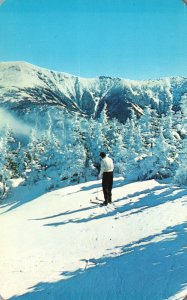 Vintage Postcard Skiing On The Tramp Trail Cannon Mountain New Hampshire NH