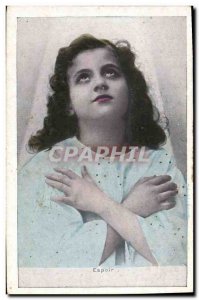 Old Postcard Fantaisie Child Hope